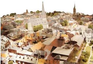 Maquette van vooroorlogs Doetinchem uit het Stadsmuseum in Doetinchem