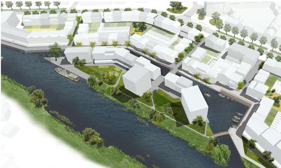 3D vogelvlucht plattegrond van Dok 5